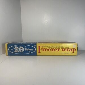 Vintage 20 Below Freezer Paper Polyethylene Coated Mid-20th Century